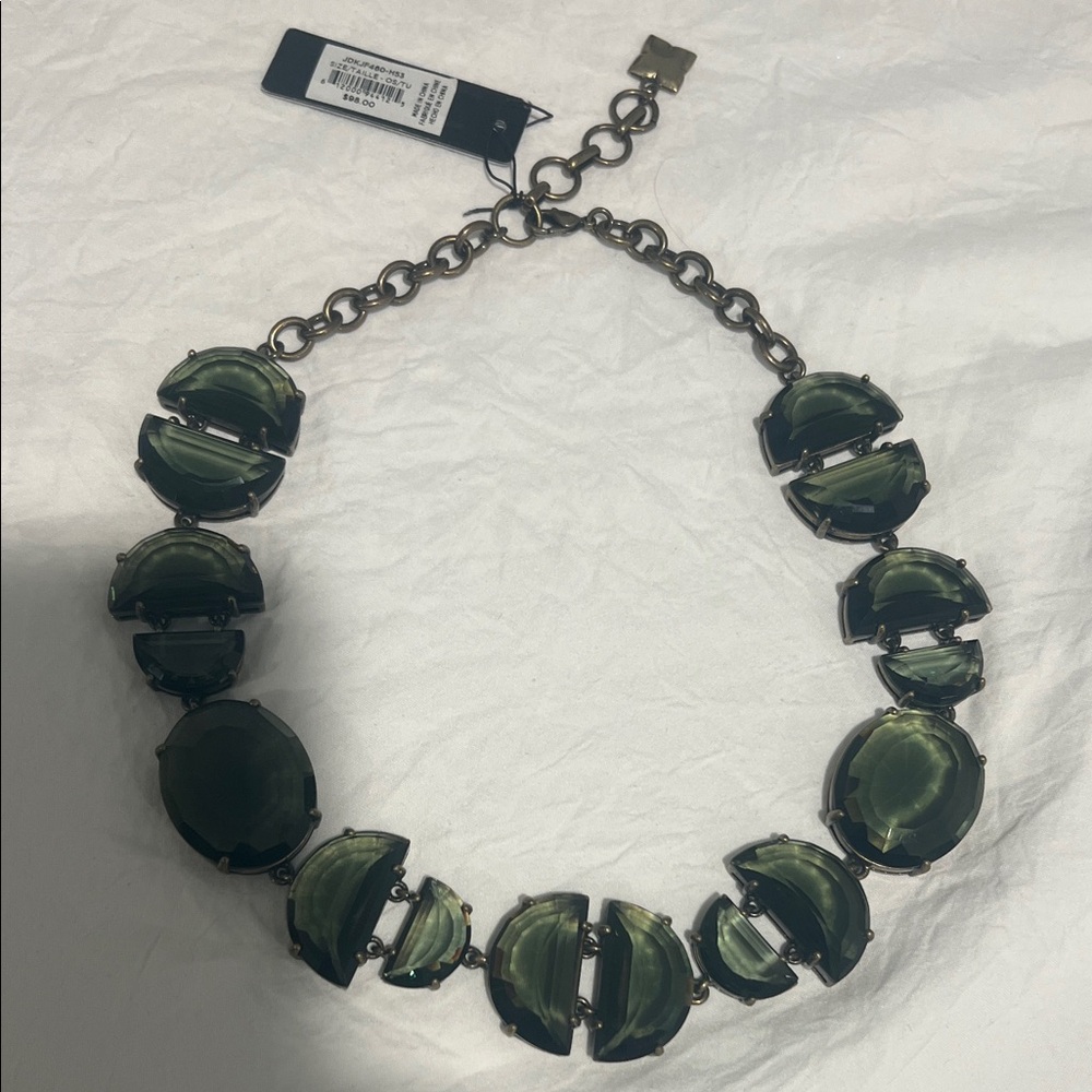 BCBGMaxAzria Olive Necklace with Bronze Chain